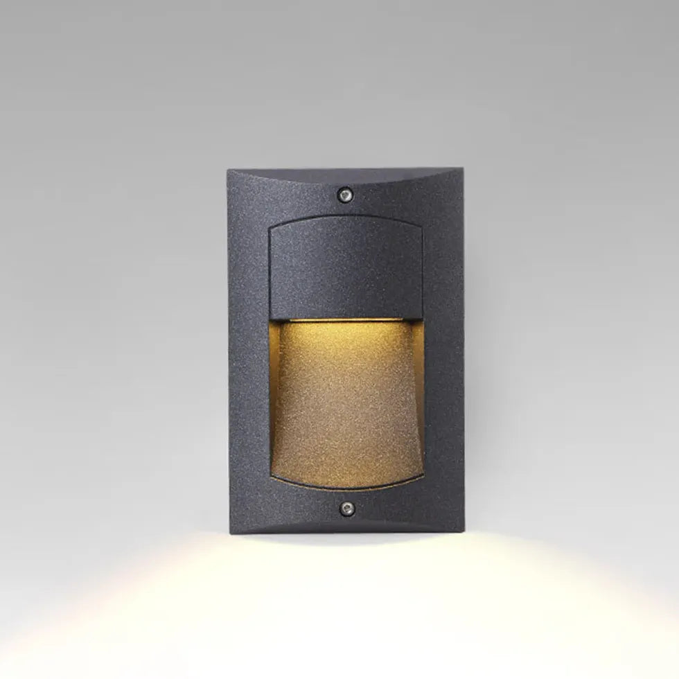 Black Tile & Brick Light Rectangular Orr Metal Ip65 Led