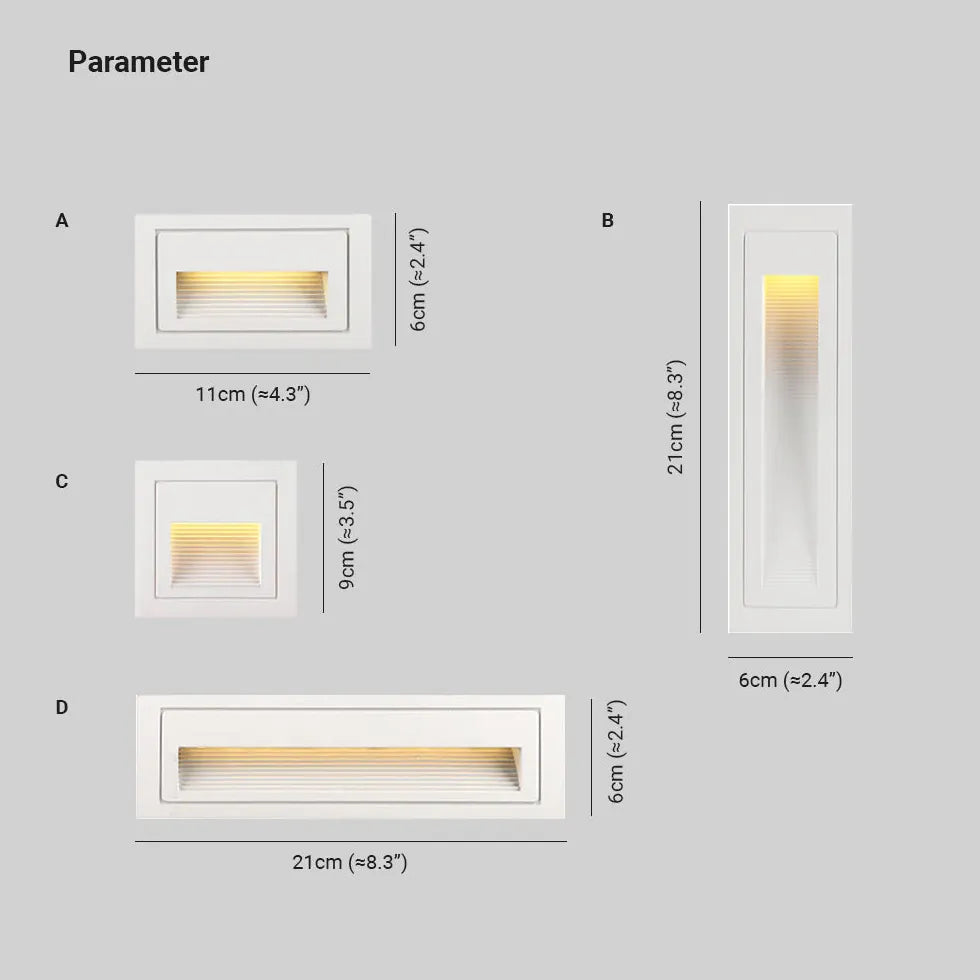 Black Led Square Orr Metal Led