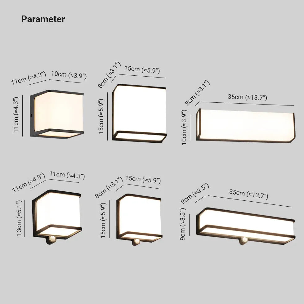 Black Solar Hybrid Rectangular Orr Acrylic Natural Light Outdoor Led Ip65