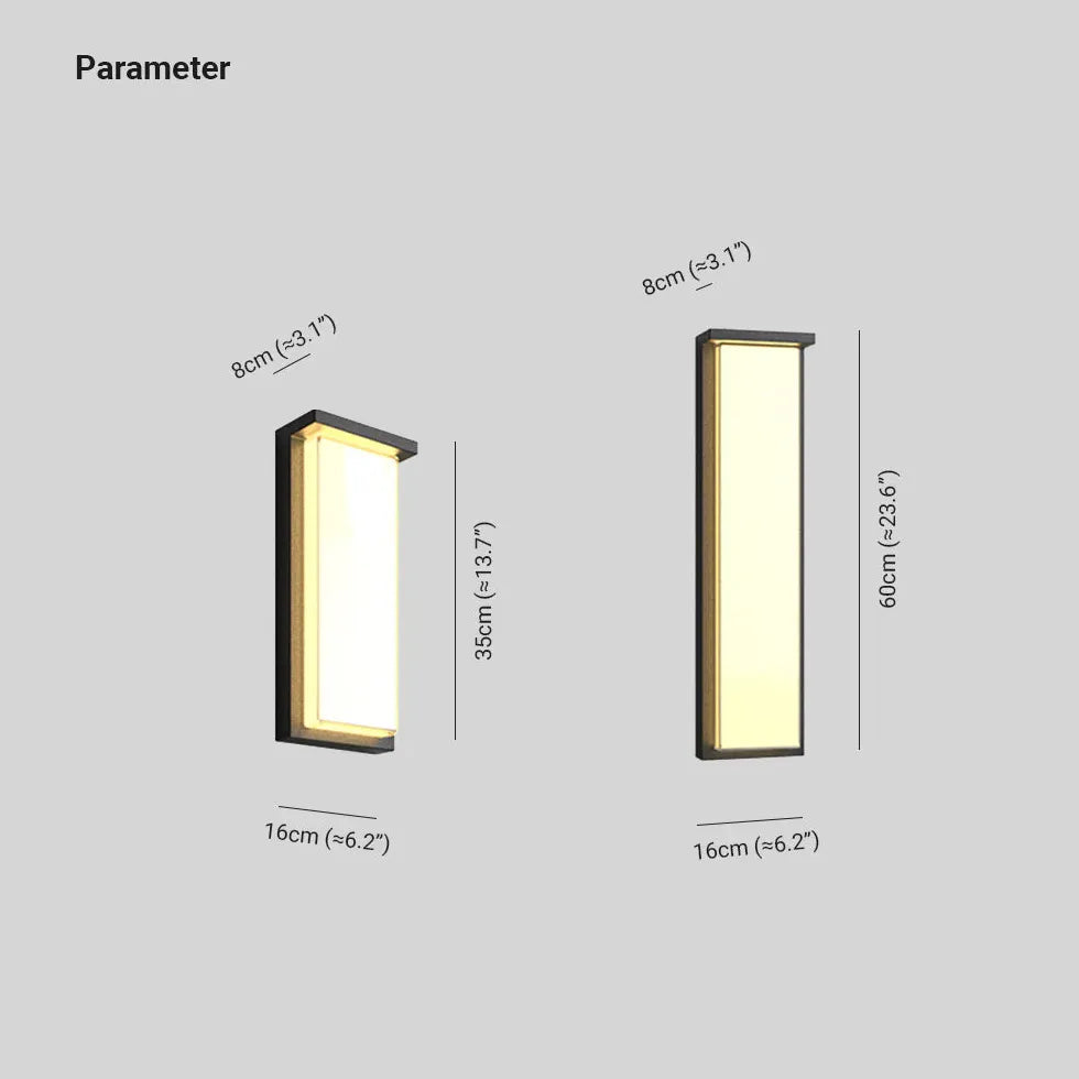 Black Solar Hybrid Rectangular Orr Metal & Acrylic Ip65