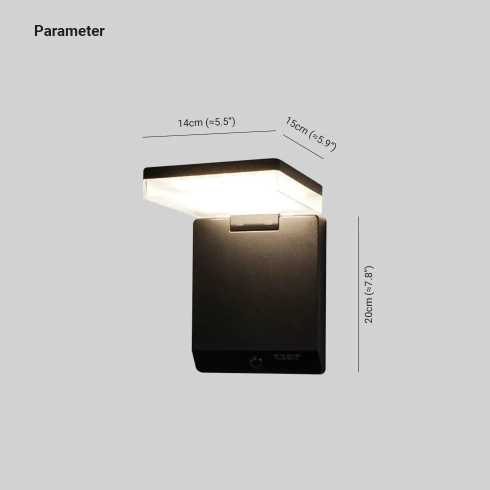 Black Wall Light Orr Acrylic Outdoor Led Ip65