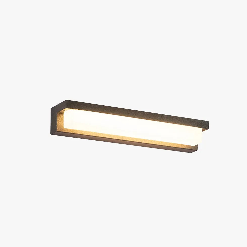 Black Solar Hybrid Rectangular Orr Metal & Acrylic Led Warm White Solar Outdoor Ip65