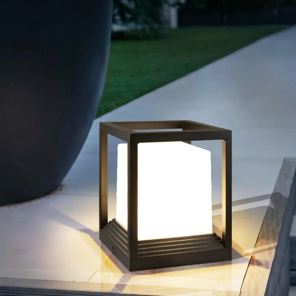 Black Solar Hybrid Rectangular Orr Metal & Acrylic Ip65 Led