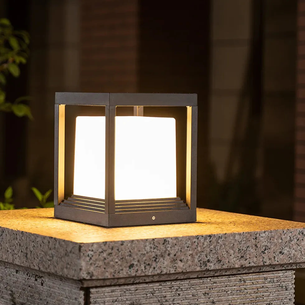 Black Solar Hybrid Rectangular Orr Metal & Acrylic Ip65 Led