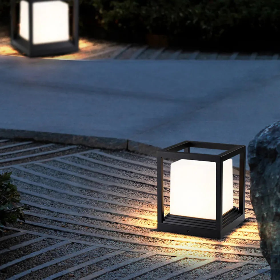 Black Solar Hybrid Rectangular Orr Metal & Acrylic Ip65 Led