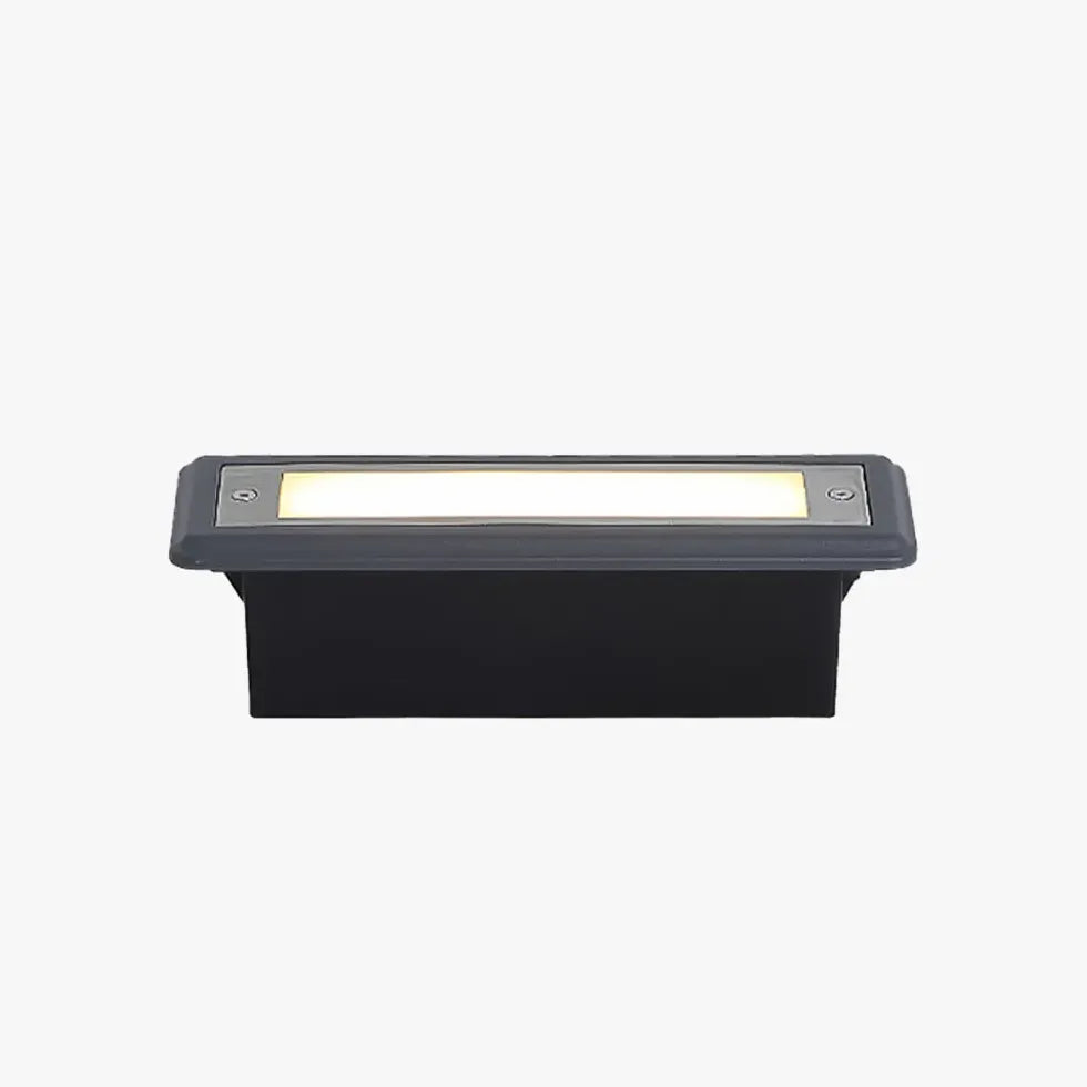 Black Deck & Ground Light Rectangular Orr Metal Outdoor Led Warm White