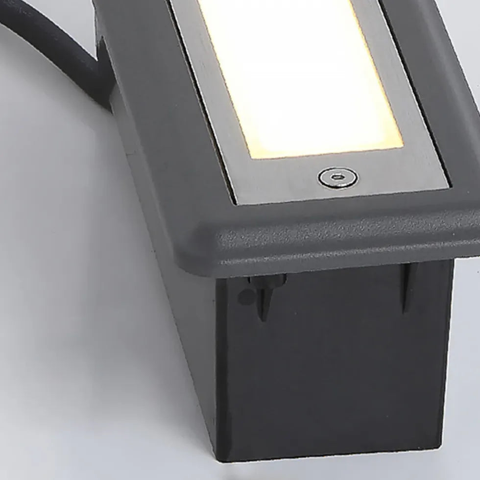 Black Deck & Ground Light Rectangular Orr Metal Outdoor Led Warm White