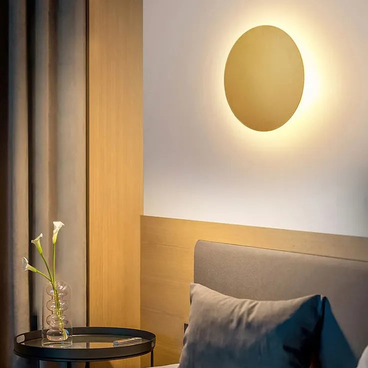 Flush Wall Light For Bedroom Round Orr Metal Led Warm White Ip20