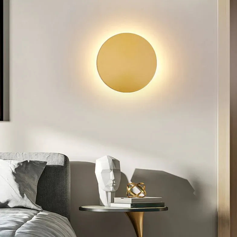 Flush Wall Light For Bedroom Round Orr Metal Led Warm White Ip20