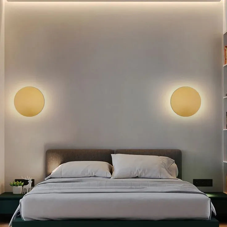 Flush Wall Light For Bedroom Round Orr Metal Led Warm White Ip20