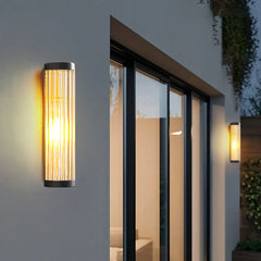 Black Outdoor Wall Light Orr Metal & Glass Warm White Outdoor Ip65