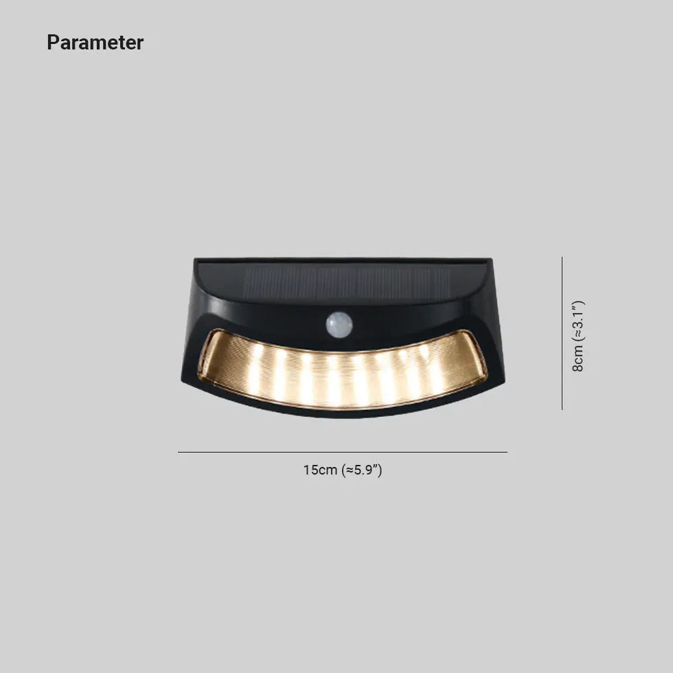 Black Wall Light Orr Metal Warm White Ip65 Solar Outdoor Led