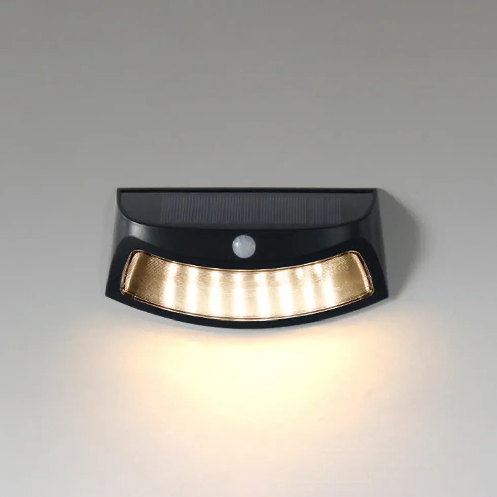 Black Wall Light Orr Metal Warm White Ip65 Solar Outdoor Led