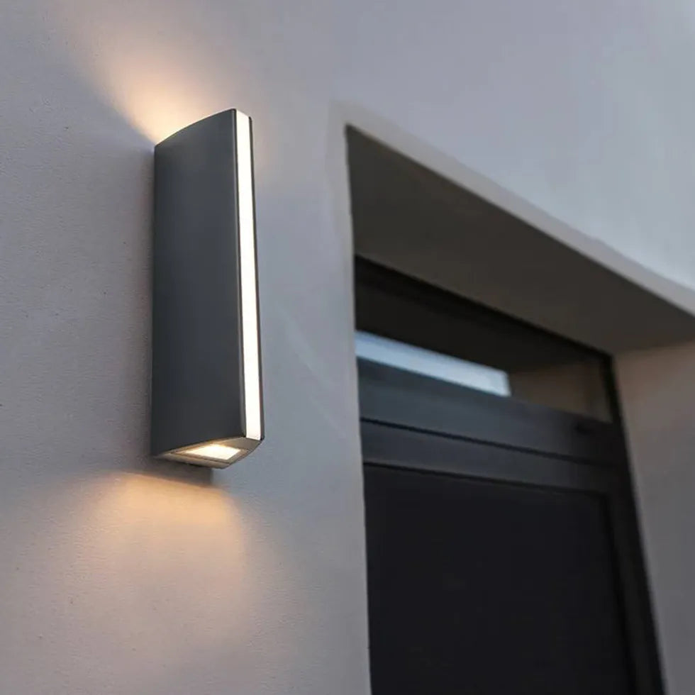 Black Outdoor Wall Light Orr Metal Ip65 Warm White Outdoor