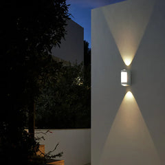 Black Up & Down Light Orr Metal Warm White Ip65 Outdoor