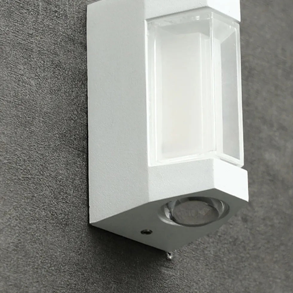 Black Up & Down Light Orr Metal Warm White Ip65 Outdoor