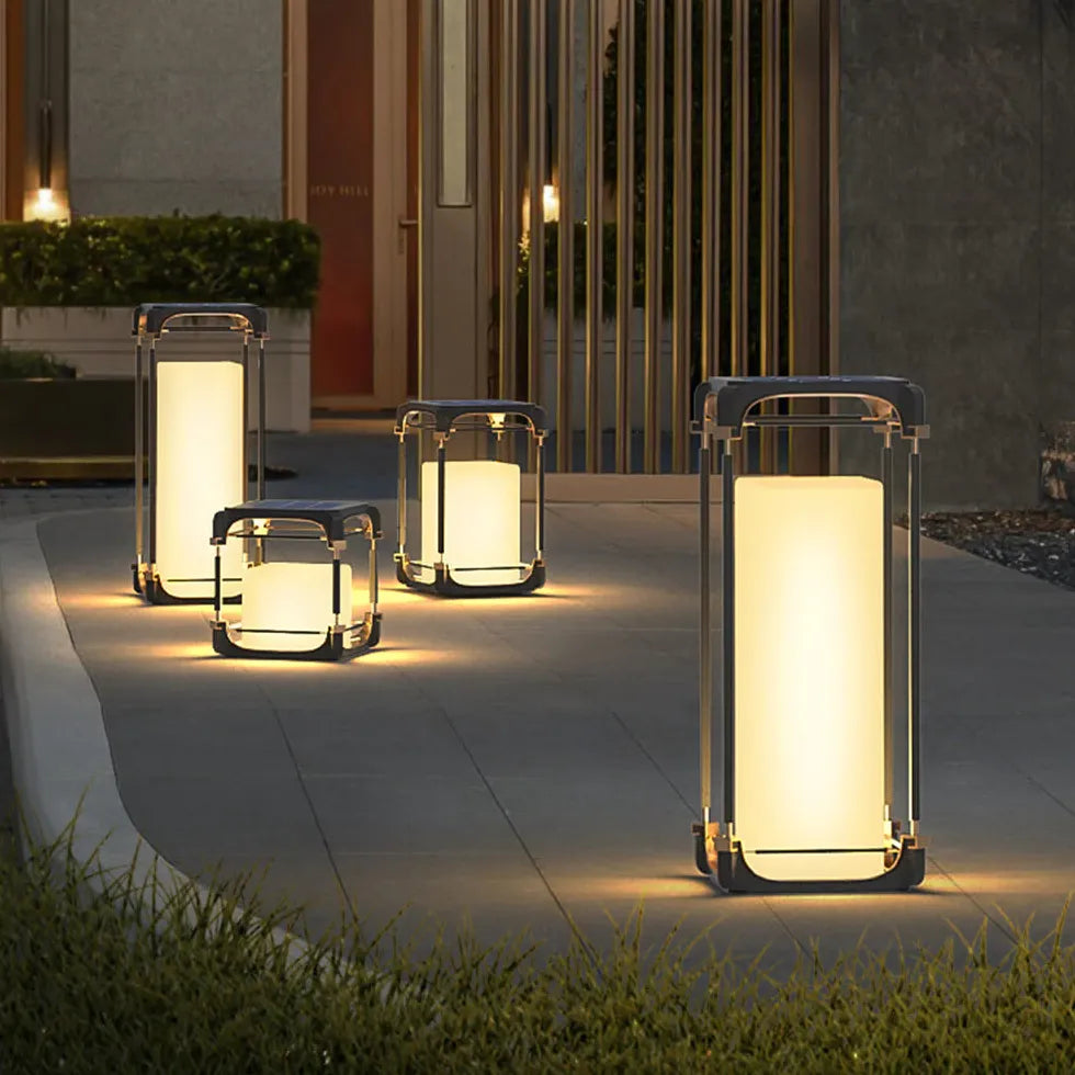 Black Floor Lamp & Lanterns Orr Metal & Acrylic Warm White Ip65