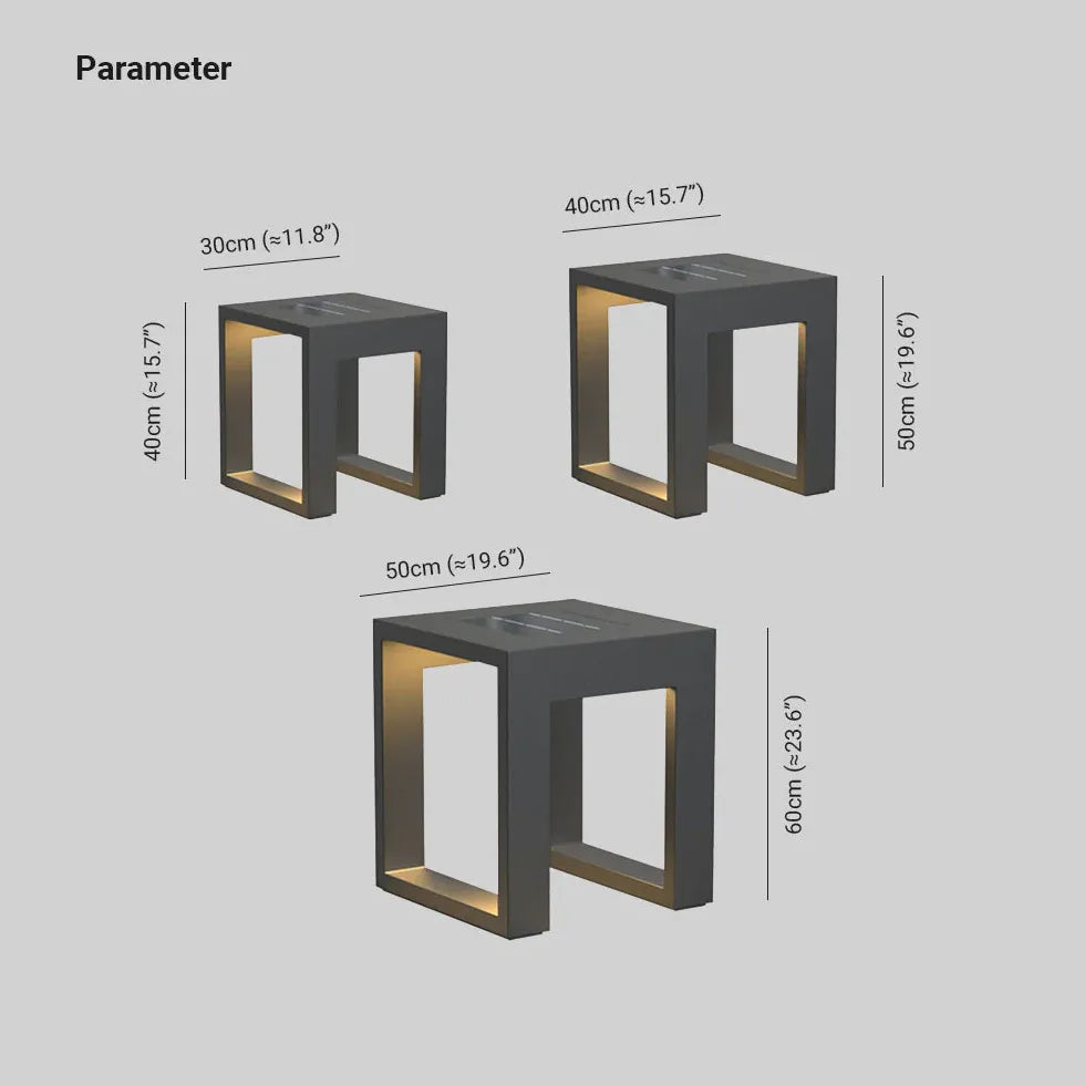 Black Solar Hybrid Orr Metal & Acrylic Warm White