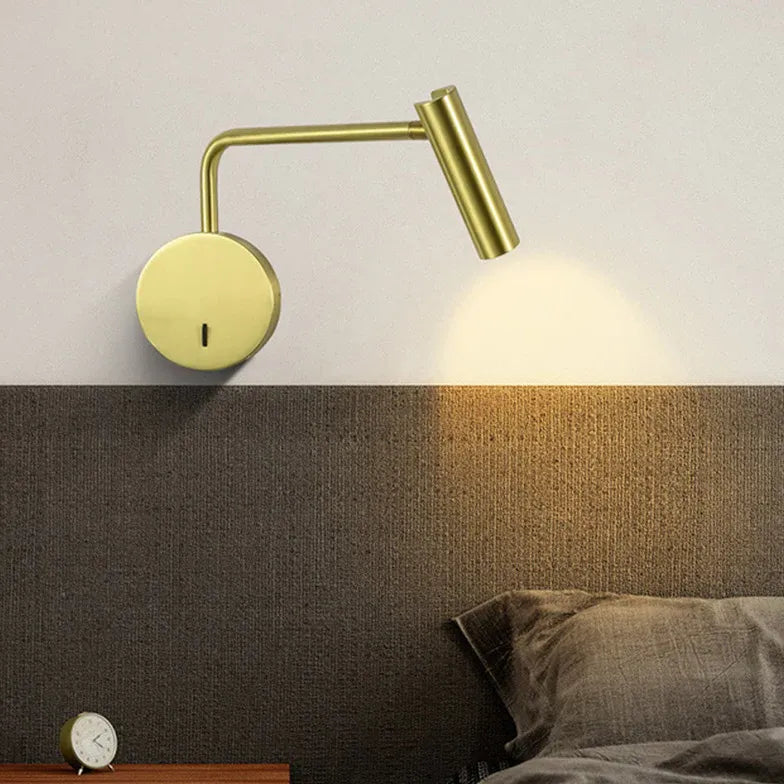 Black Single Arm Wall Light For Bedroom Orr Metal & Acrylic Warm White