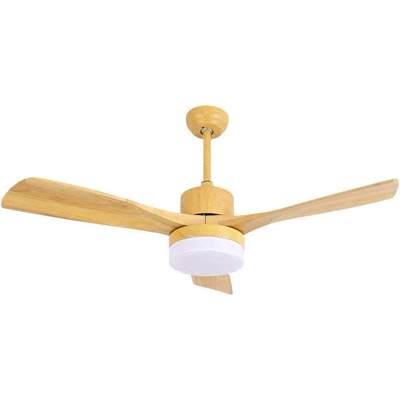 3-blade Ceiling Fan With Light, Wooden