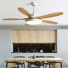 Black Ceiling Fan With Light For Study Room Ozawa Metal Ip20 Dimmable