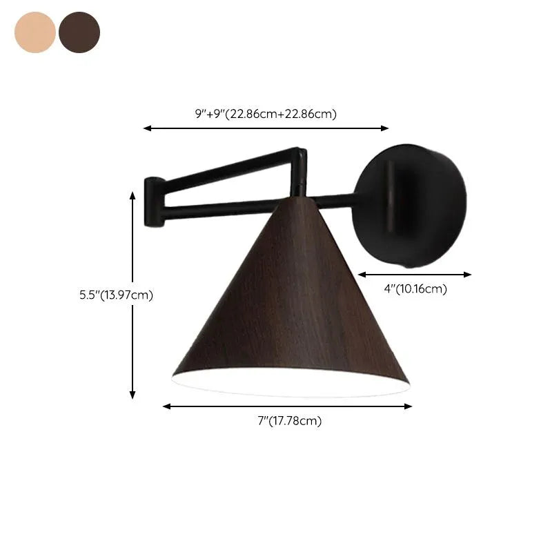 Single Arm Wall Light For Bedroom Cone Ozawa Metal Led Ip20