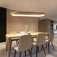 Bar Pendant Light For Kitchen Oval Ozawa Wood Dimmable