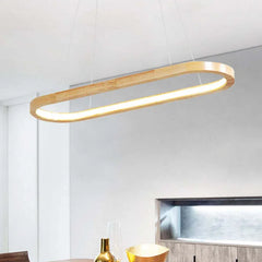 Bar Pendant Light For Kitchen Oval Ozawa Wood Dimmable