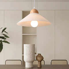 Brown Light Single Pendant For Bedroom Ozawa Wood Led