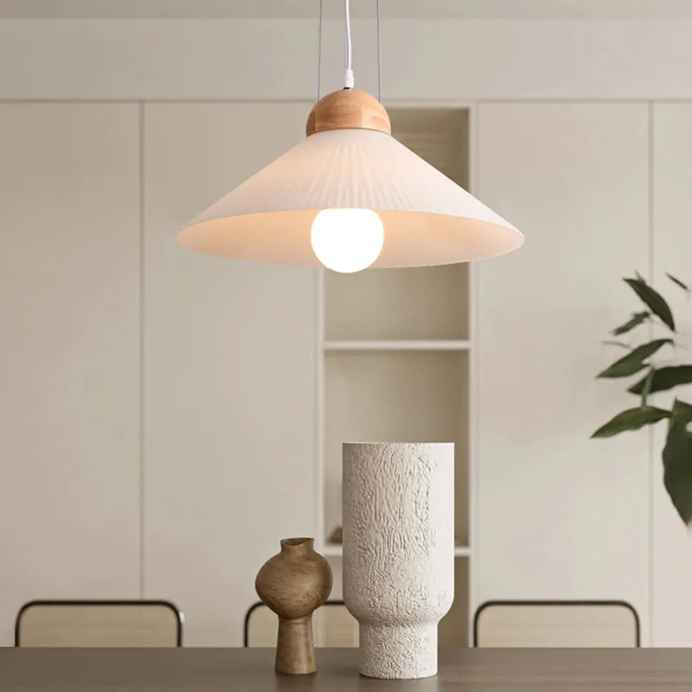 Brown Light Single Pendant For Bedroom Ozawa Wood Led