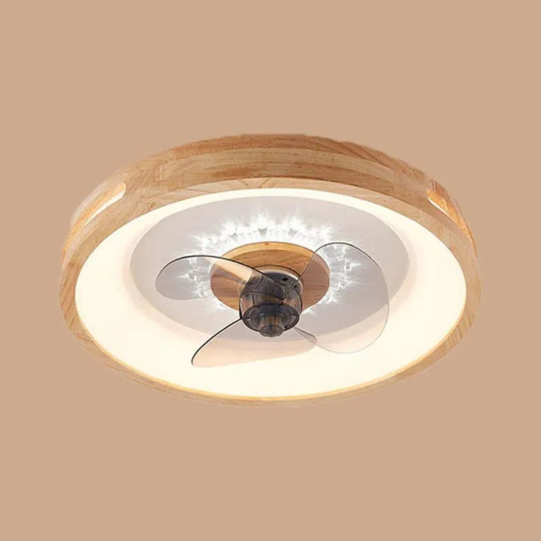 Ceiling Fan With Light For Bedroom Ozawa Wood Dimmable Led