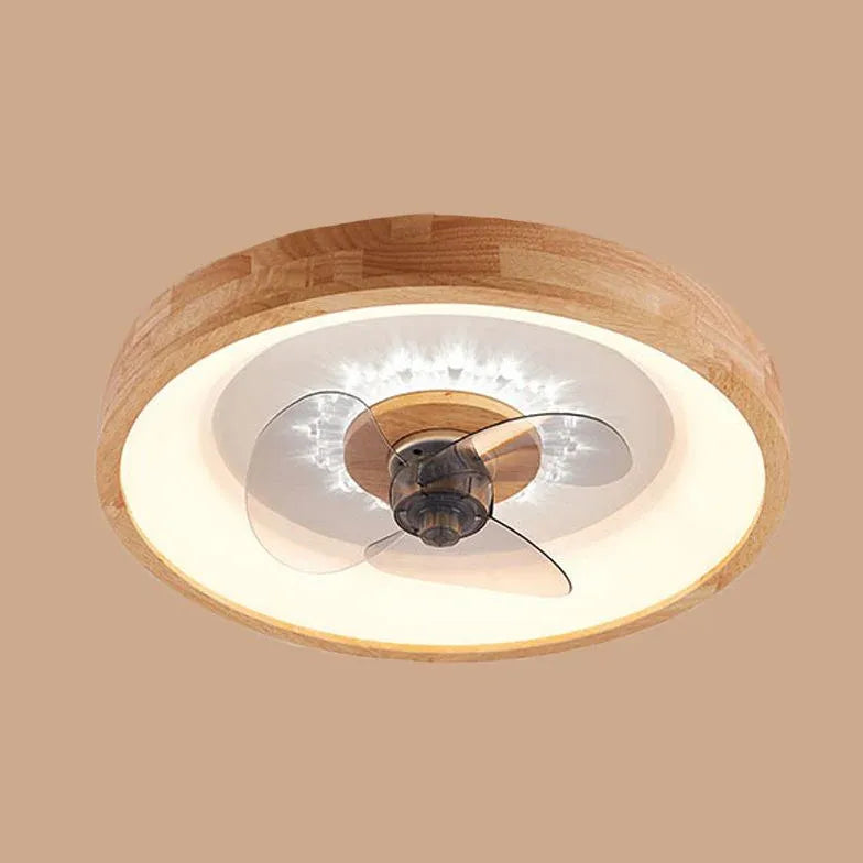 Ceiling Fan With Light For Bedroom Ozawa Wood Dimmable Led