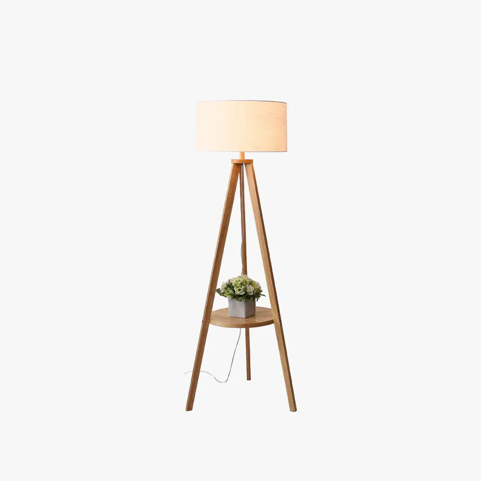 Tripod Floor Lamp For Bedroom Triangle Ozawa Wood Plug Led Ip20