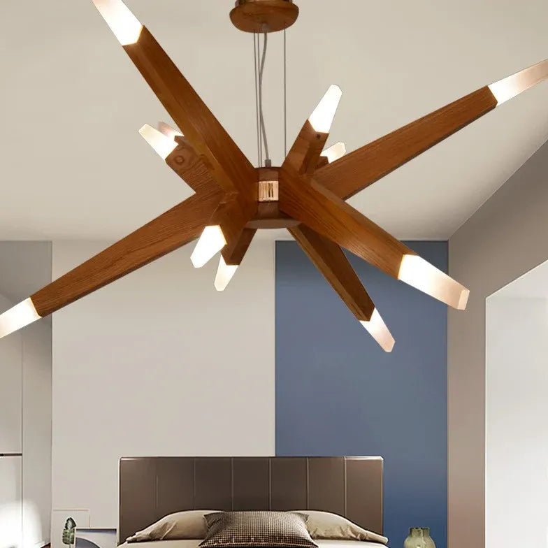 Chandelier For Bedroom Ozawa Wood Led