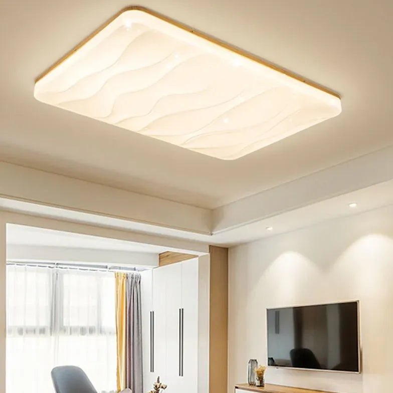 White Low Ceiling Light For Bedroom Wood Ip20