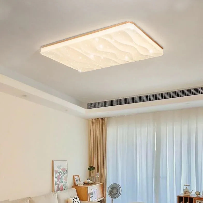 White Low Ceiling Light For Bedroom Wood Ip20