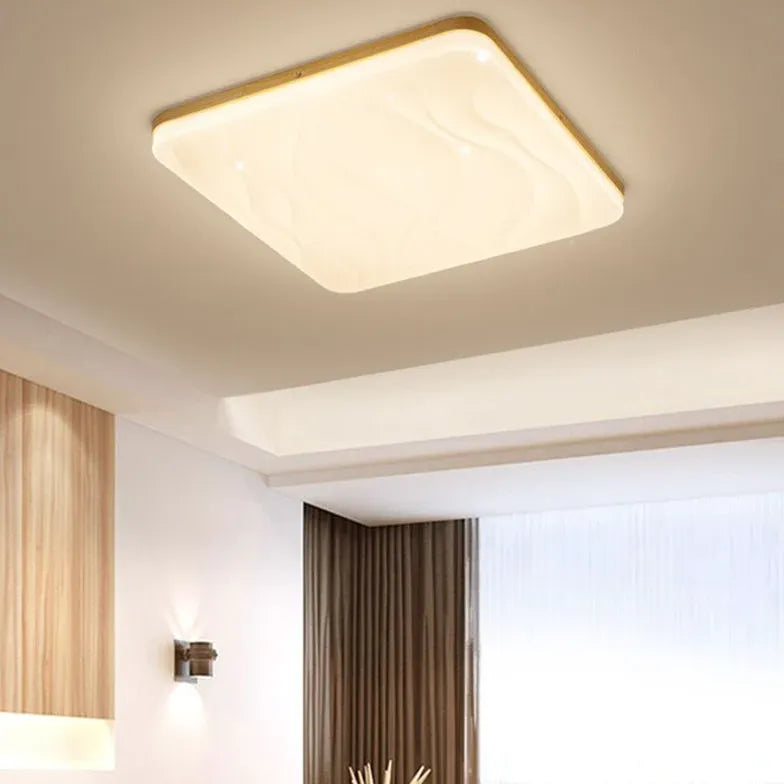 White Low Ceiling Light For Bedroom Wood Ip20