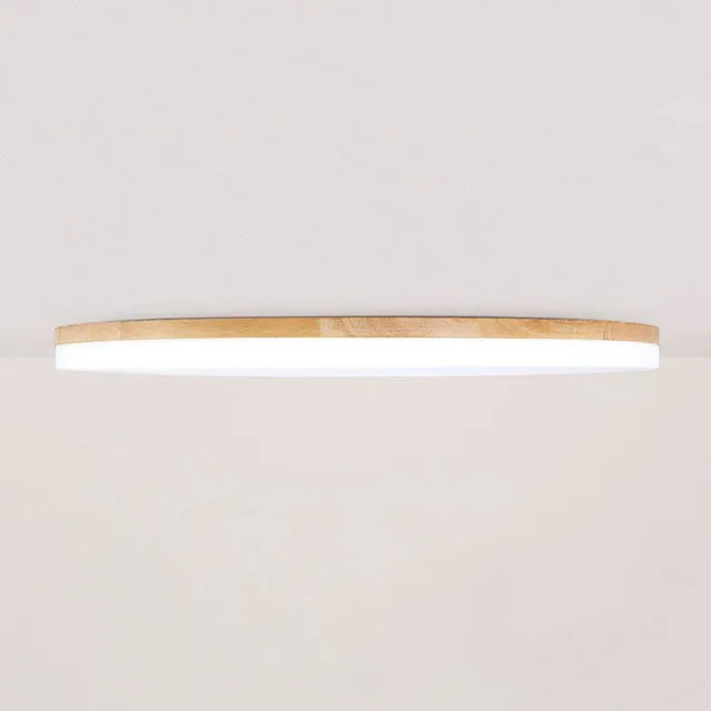 Low Ceiling Light For Bedroom Round Ozawa Wood Led Ip20 Warm White