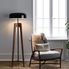 Black Tripod Floor Lamp For Study Room Ozawa Wood