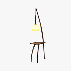 Brown Tripod Floor Lamp For Study Room Ozawa Wood Plug