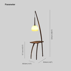 Brown Tripod Floor Lamp For Study Room Ozawa Wood Plug