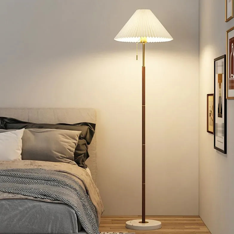 Floor Lamp For Bedroom Ozawa Metal & Fabric Plug