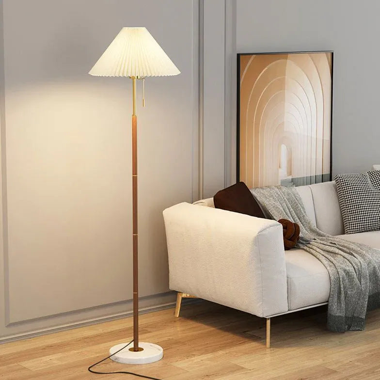 Floor Lamp For Bedroom Ozawa Metal & Fabric Plug