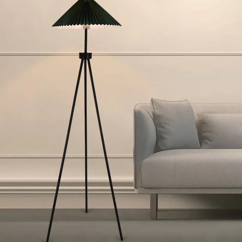 Tripod Floor Lamp For Bedroom Ozawa Metal & Fabric Ip20 Led