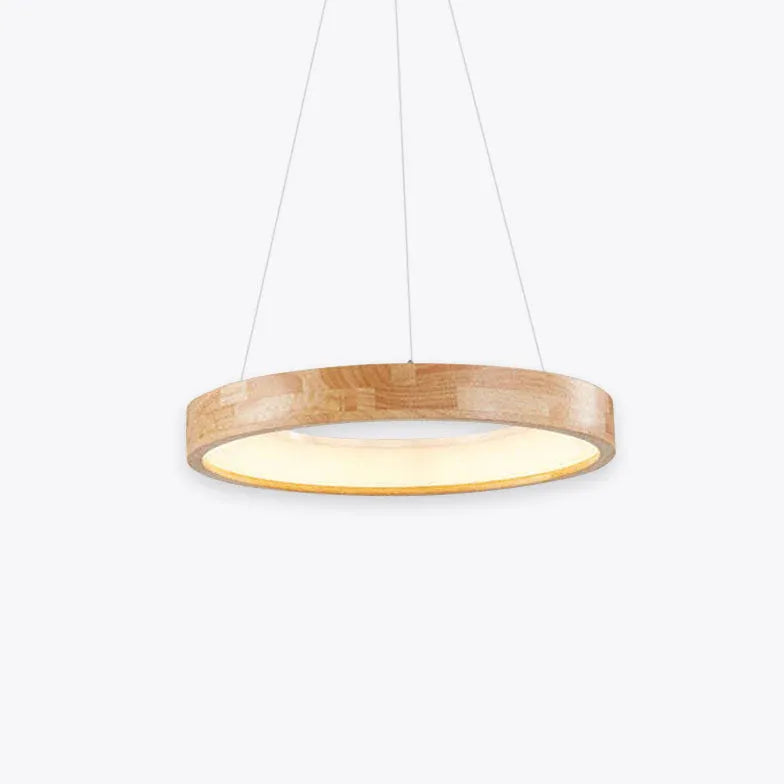 Ozawa Modern Ring Wood Pendant Light