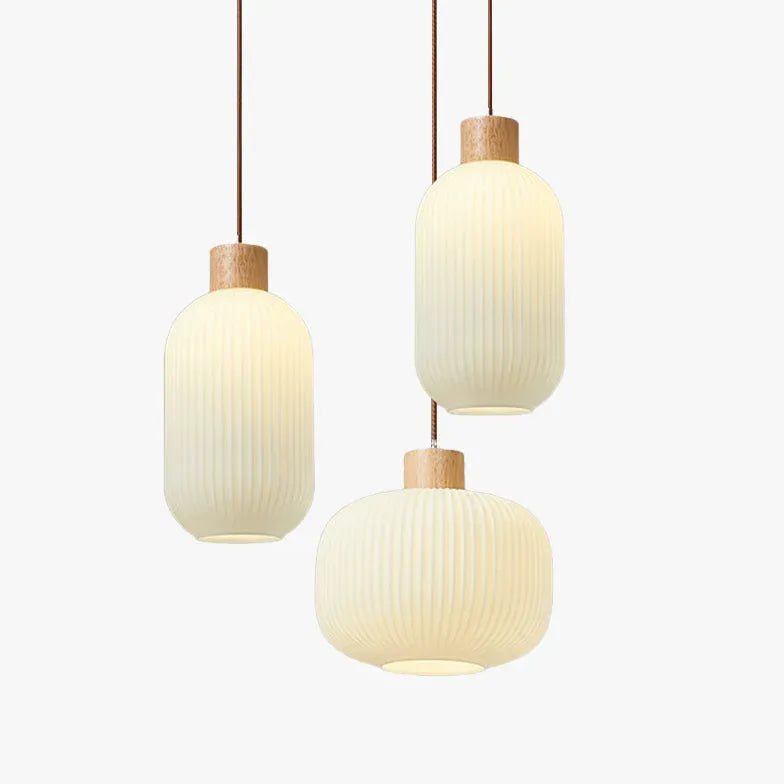 White Bedside Pendant Light For Bedroom Ozawa Wood