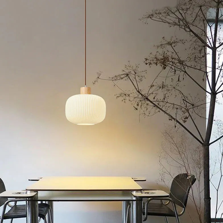 White Bedside Pendant Light For Bedroom Ozawa Wood