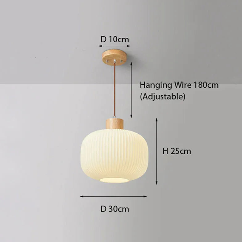 White Bedside Pendant Light For Bedroom Ozawa Wood