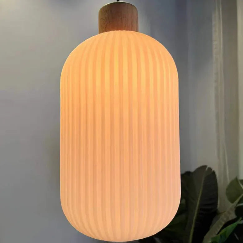 White Bedside Pendant Light For Bedroom Ozawa Wood