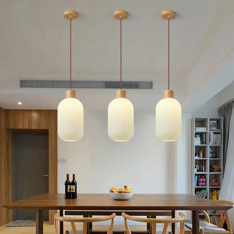 White Bedside Pendant Light For Bedroom Ozawa Wood